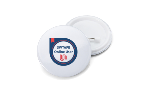 Student sits on a bench using a laptop, navigating their SWTAFE Online course in a calm, indoor setting.




